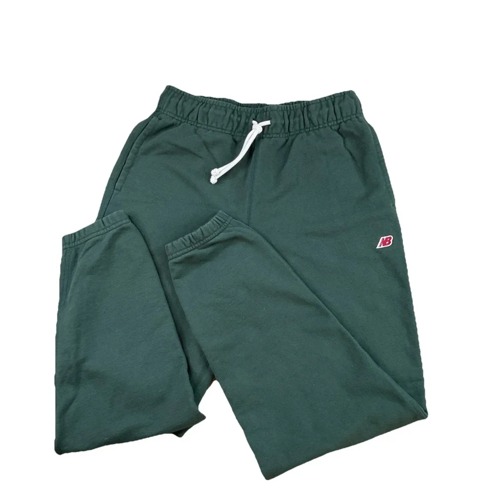 New Balance Sweatpants Green Made In USA Core Teddy Santis Joggers Men Sz MT - Picture 6 of 12